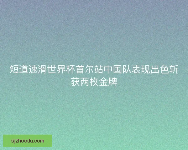 短道速滑世界杯首尔站中国队表现出色斩获两枚金牌