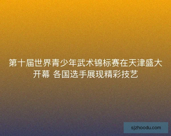 第十届世界青少年武术锦标赛在天津盛大开幕 各国选手展现精彩技艺