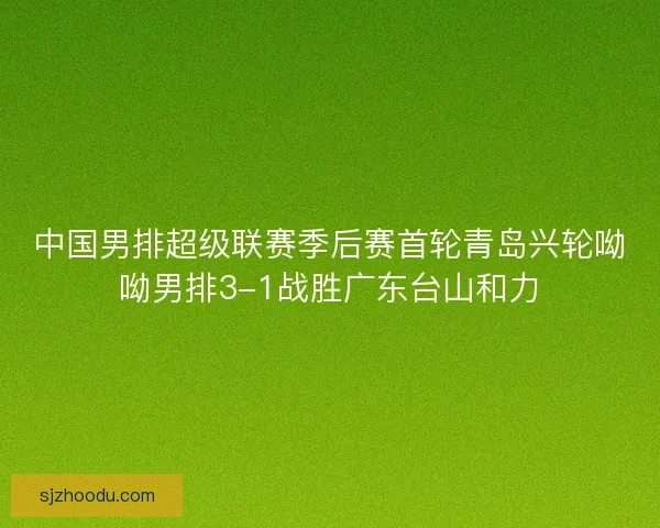 中国男排超级联赛季后赛首轮青岛兴轮呦呦男排3-1战胜广东台山和力